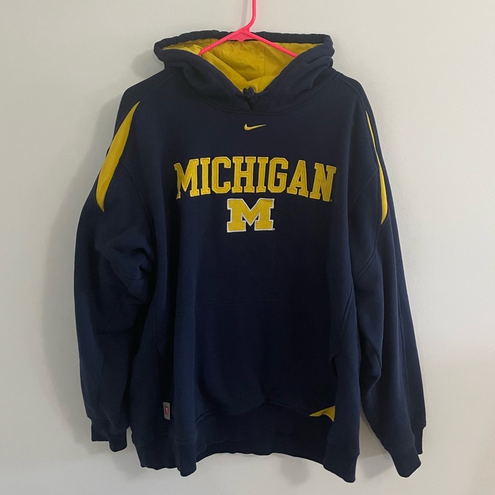 vintage y2k nike Michigan sweatshirt hoodie size large